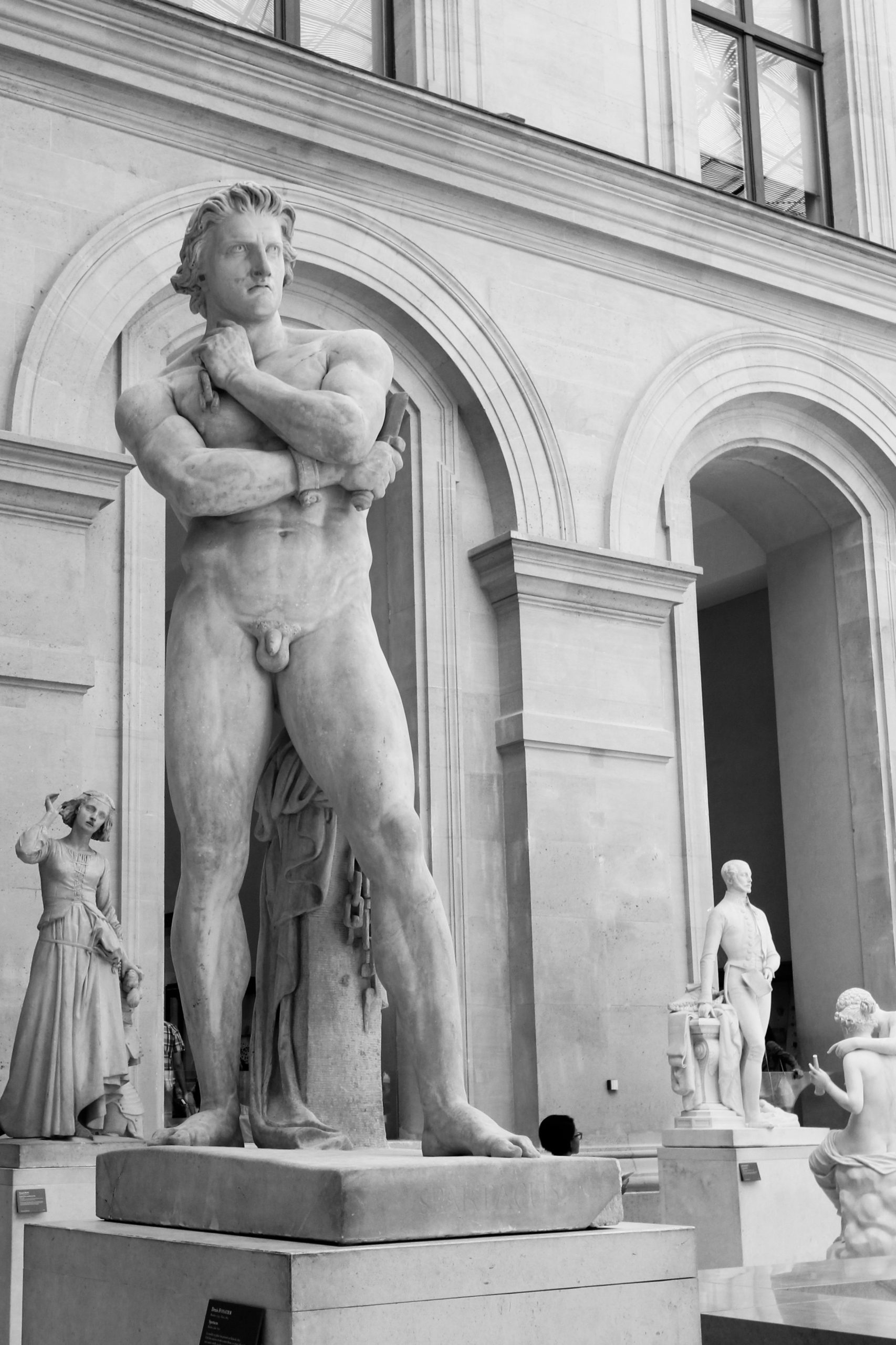 Spartacus, marble sculpture of Denis Foyatier (1830), Louvre Museum